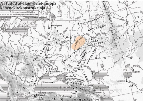 A Dzsajhání-hagyomány szerint leírt magyar néprész a volgai bolgároktól nyugatra élt, és roppant erős hadsereggel rendelkezett. (Forrás: Sudár Balázs)
